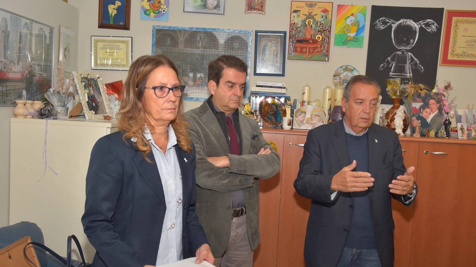 Antonia Cerqueira Dias con l’ex sindaco di Pavia, Massimo Depaoli