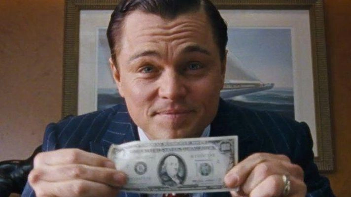 Leonardo Di Caprio nel film 'The Wolf of Wall Street"