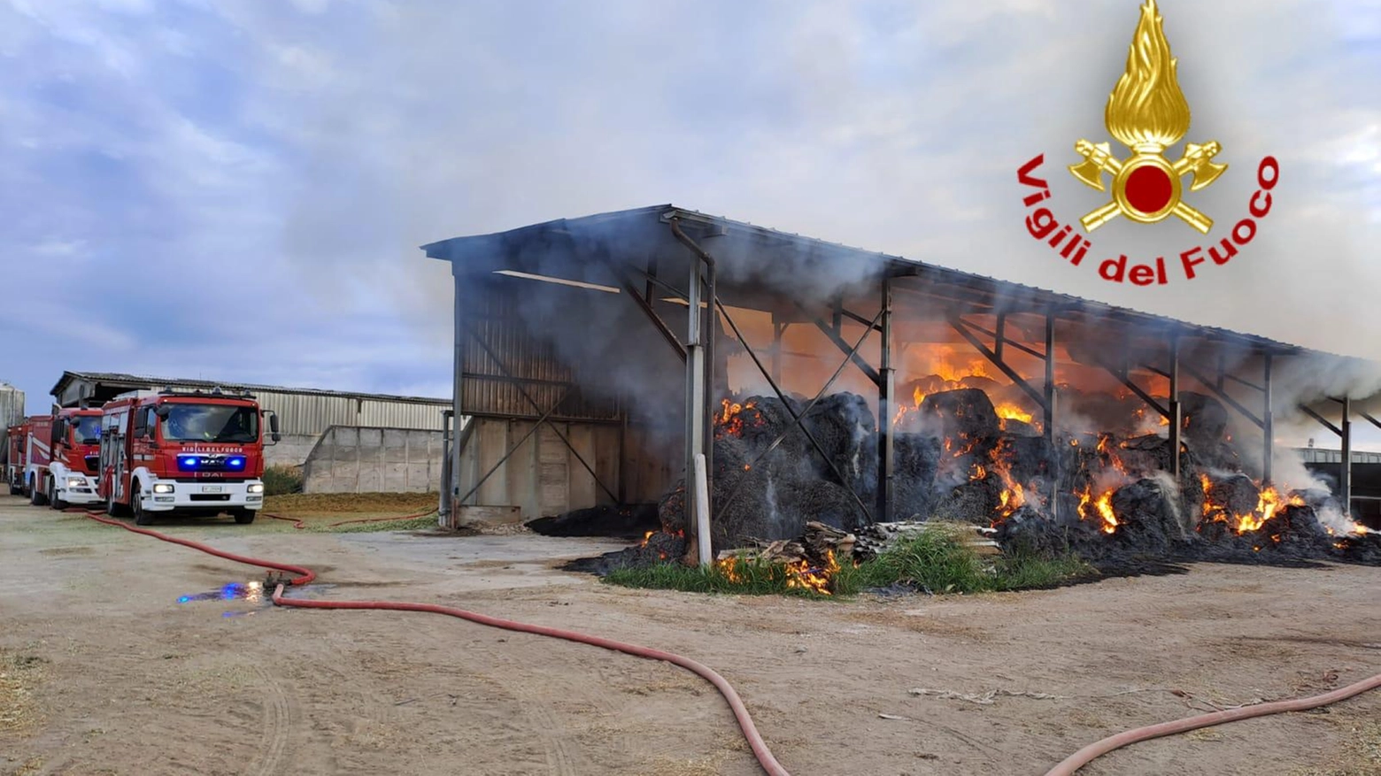 L'incendio del fienile di Pieve Fissiraga