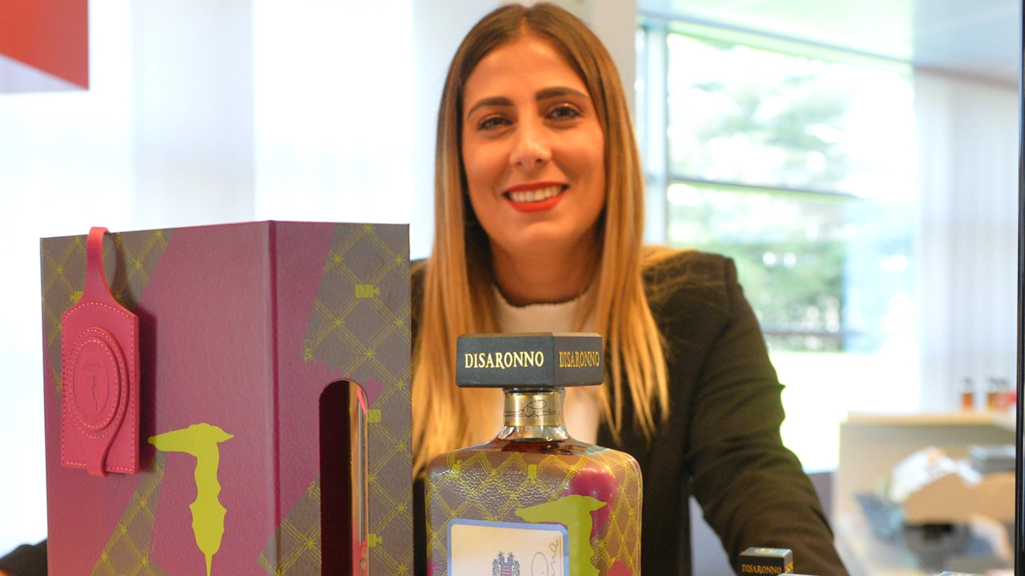 La cerimonia di presentazione della nuova bottiglia firmata dallo stilista Trussardi allo stabilimento Illva di Saronno