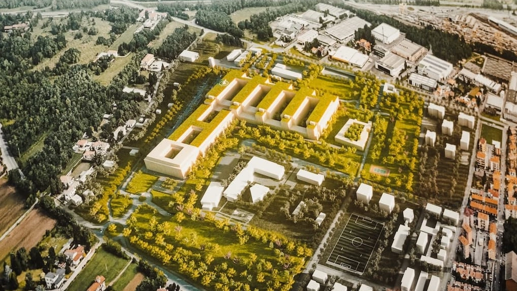 Il rendering del progetto del nuovo ospedale unico