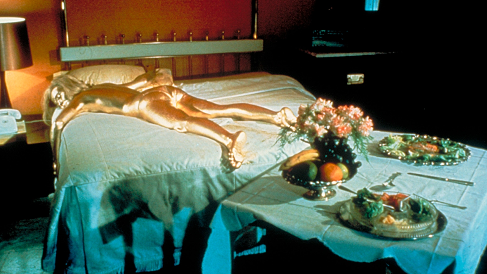 L'attrice Shirley Eaton in "Goldfinger"