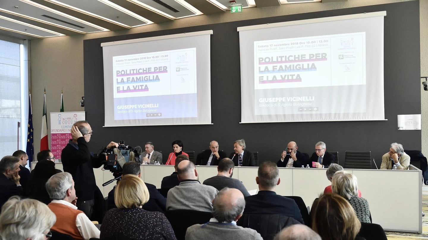 Il Family Day di Milano (Ansa)