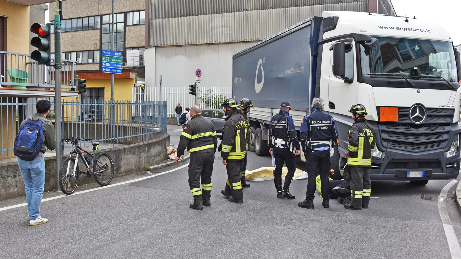 L'intervento dei vigili del fuoco