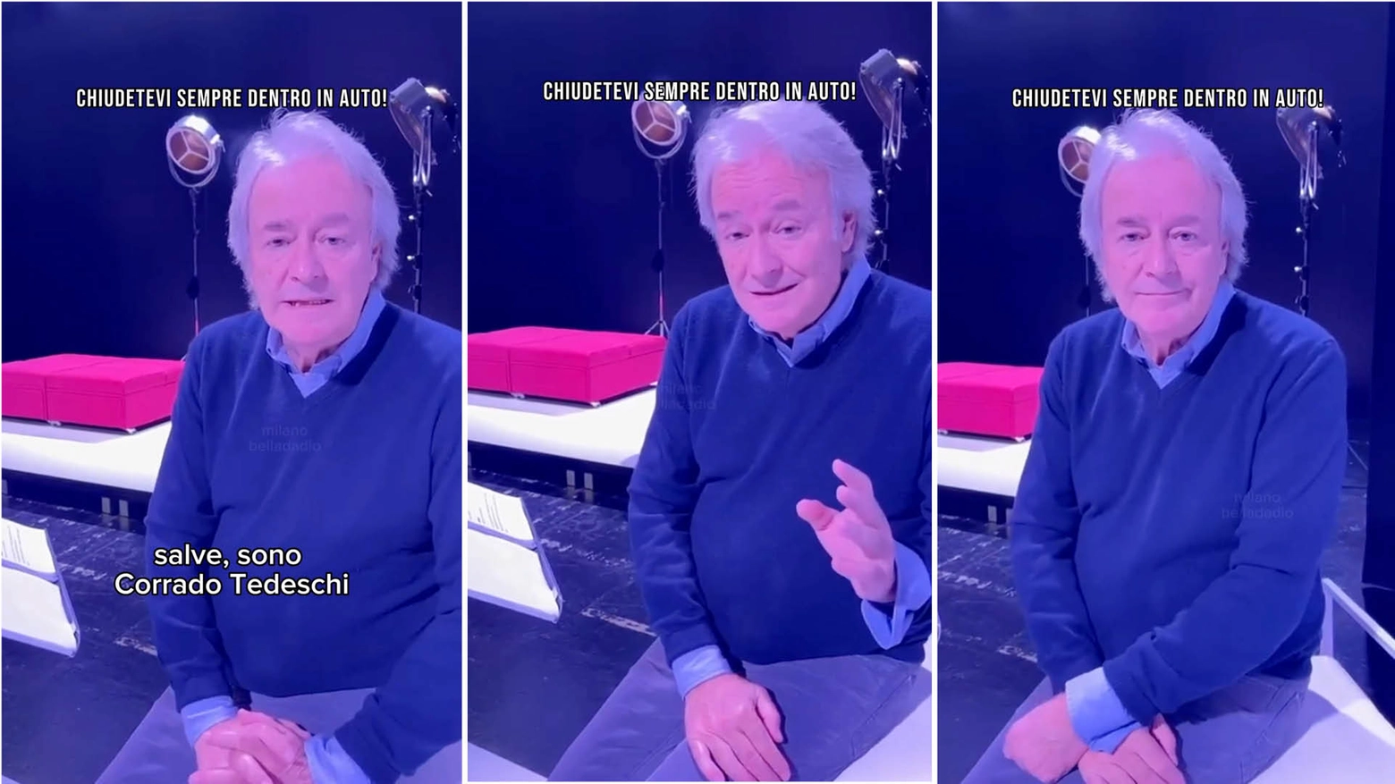 Alcuni frame dal video denuncia di Corrado Tedeschi pubblicato dalla pagina Instagram Milano Bella Da Dio