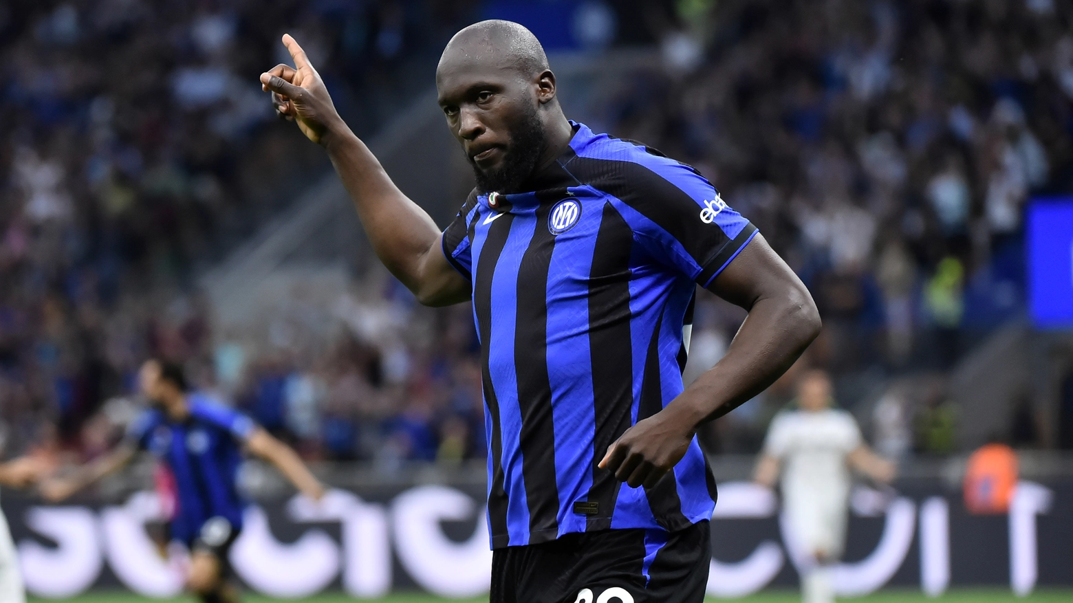 Lukaku dopo il gol dell'1-0 Lukaku dopo il gol dell'1-0