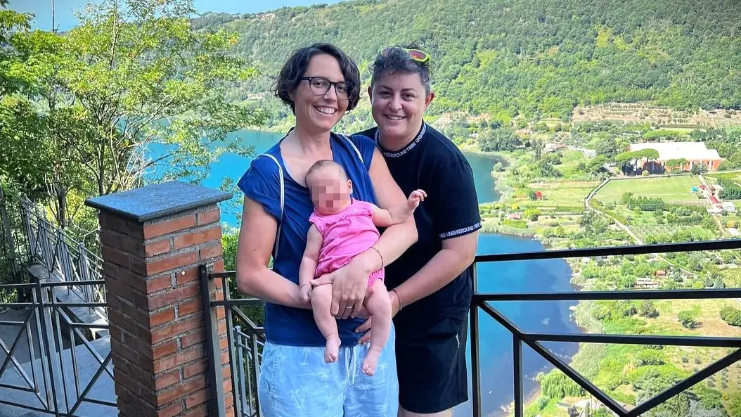 Viola, Michela e la figlia Giulia, di nove mesi