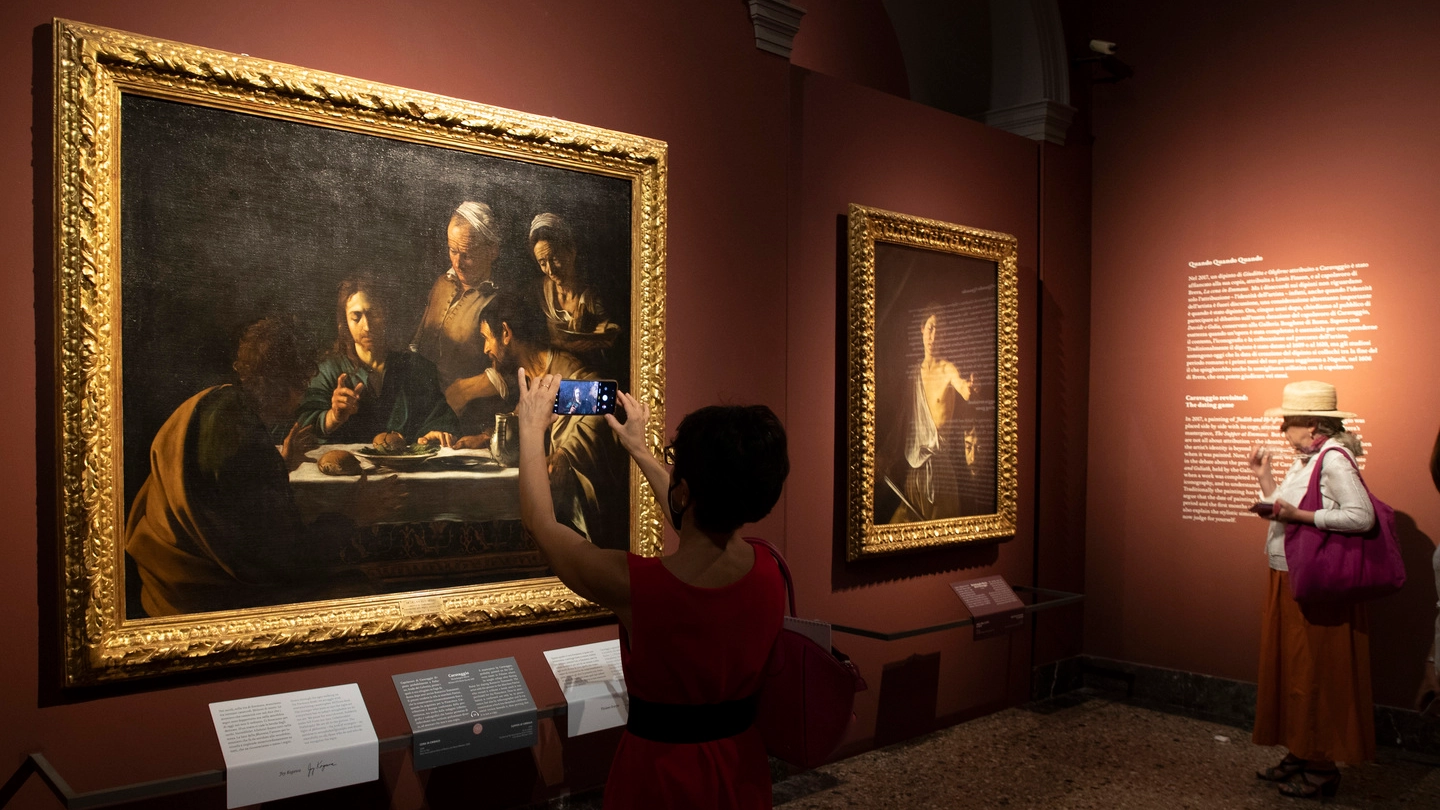 I due capolavori del Caravaggio presenetati ieri in Pinacoteca “La Cena in Emmaus“ che dia
