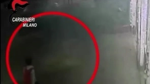 Un frame del video diffuso dai carabinieri