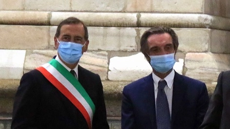 Il sindaco Giuseppe Sala e il governatore Attilio Fontana 