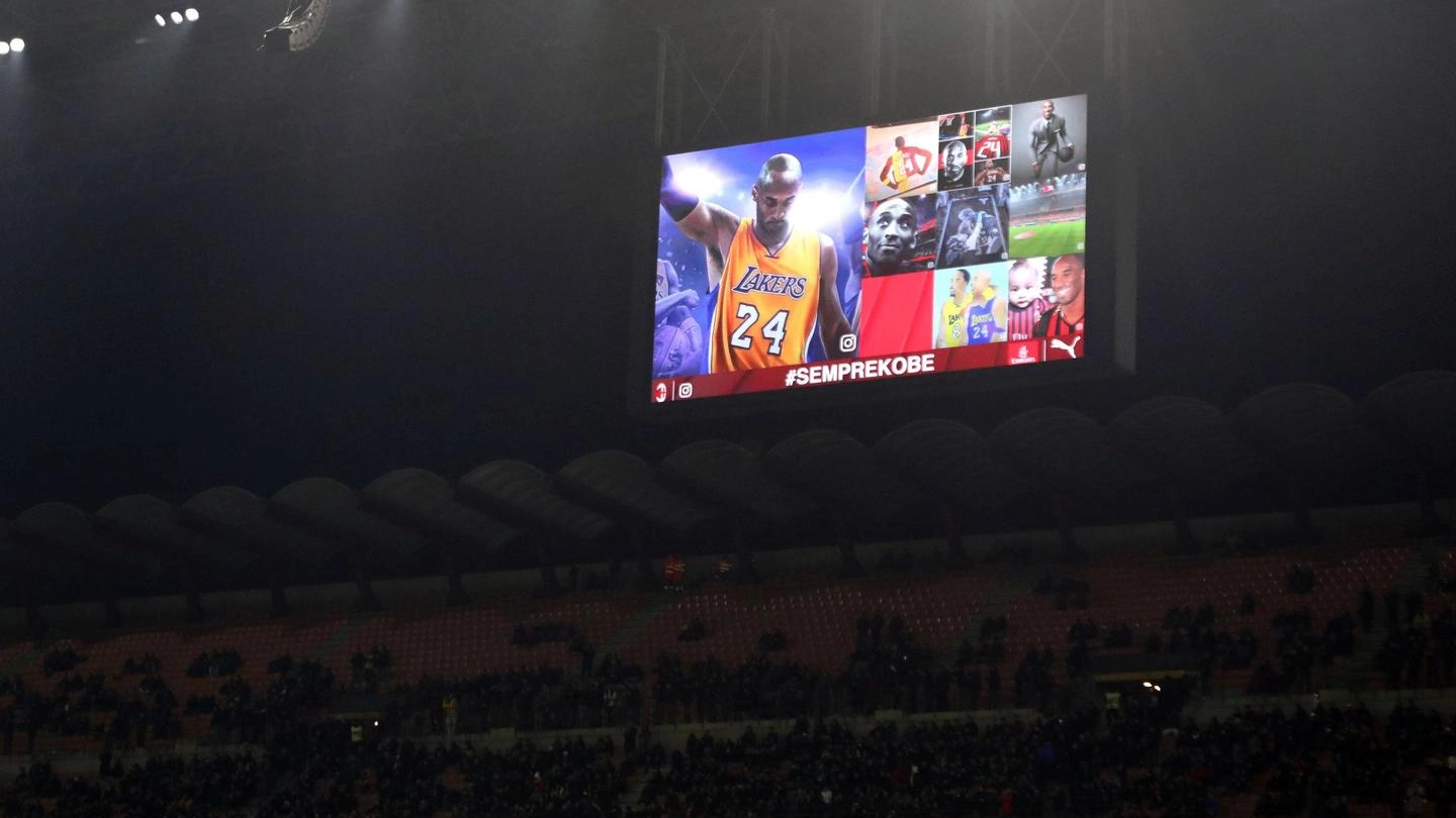 Il tributo del Meazza a Kobe Bryant in occasione di Milan-Torino