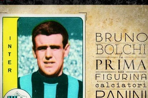 La prima figurina Panini con Bruno Bolchi
