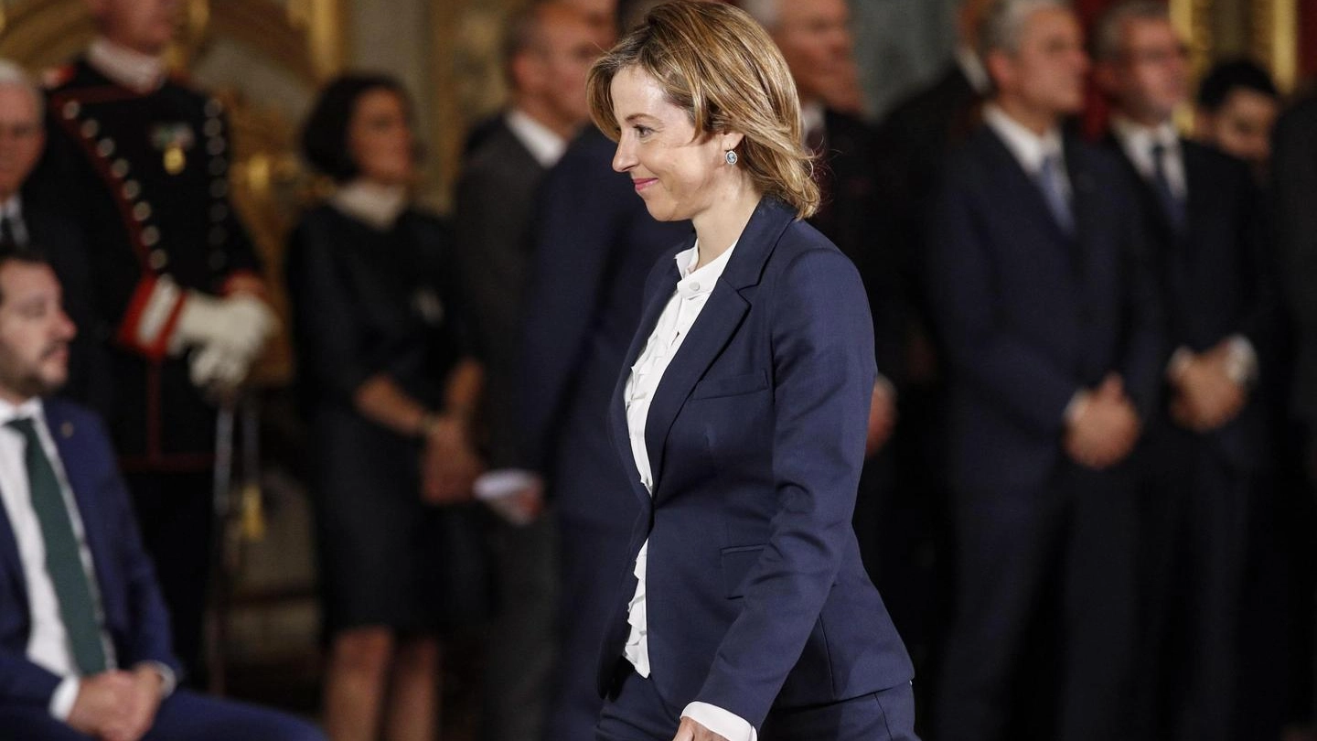 Giulia Grillo durante il giuramento del nuovo governo (Ansa)