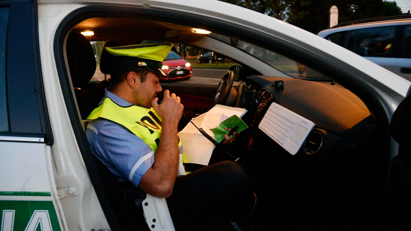 E' intervenuta la polizia locale