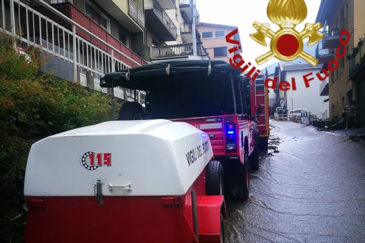 Valbrona, un fiume di fango ha investito Visino