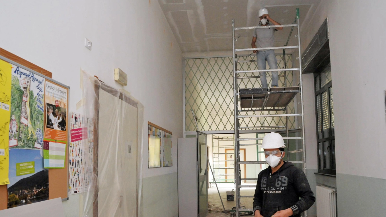 I lavori di ristrutturazione nelle scuole di Rodano