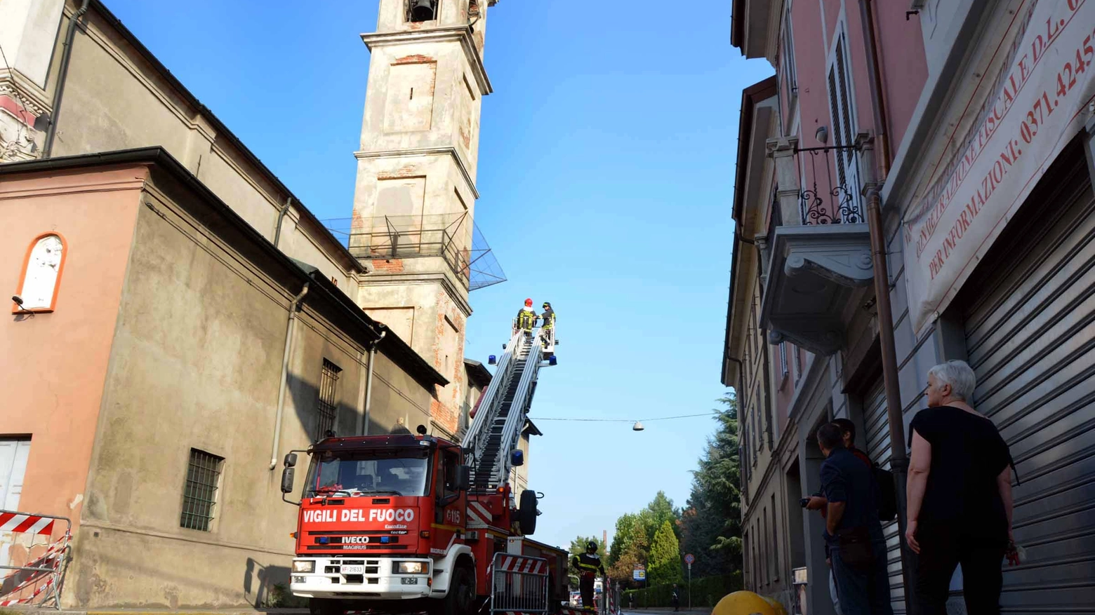 Caduta calcinacci chiesa di San Rocco nel 2014 
