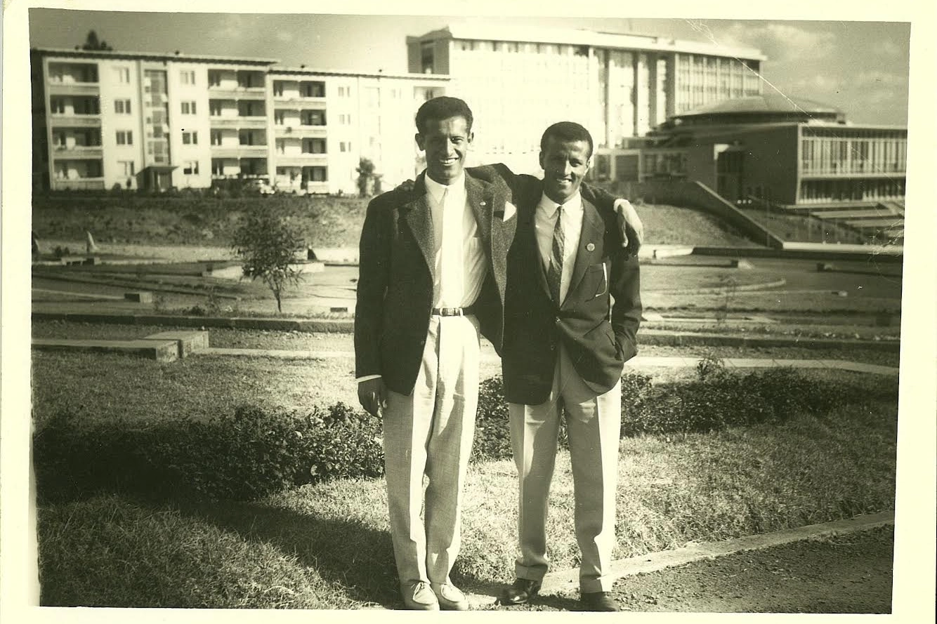 Luciano Vassallo e il compagno di squadra del '62 Menghistu Worku
