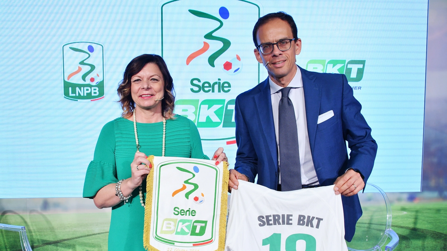 Nuovo title sponsor della Serie B, nella foto: Lucia Salmaso e Paolo Bedin