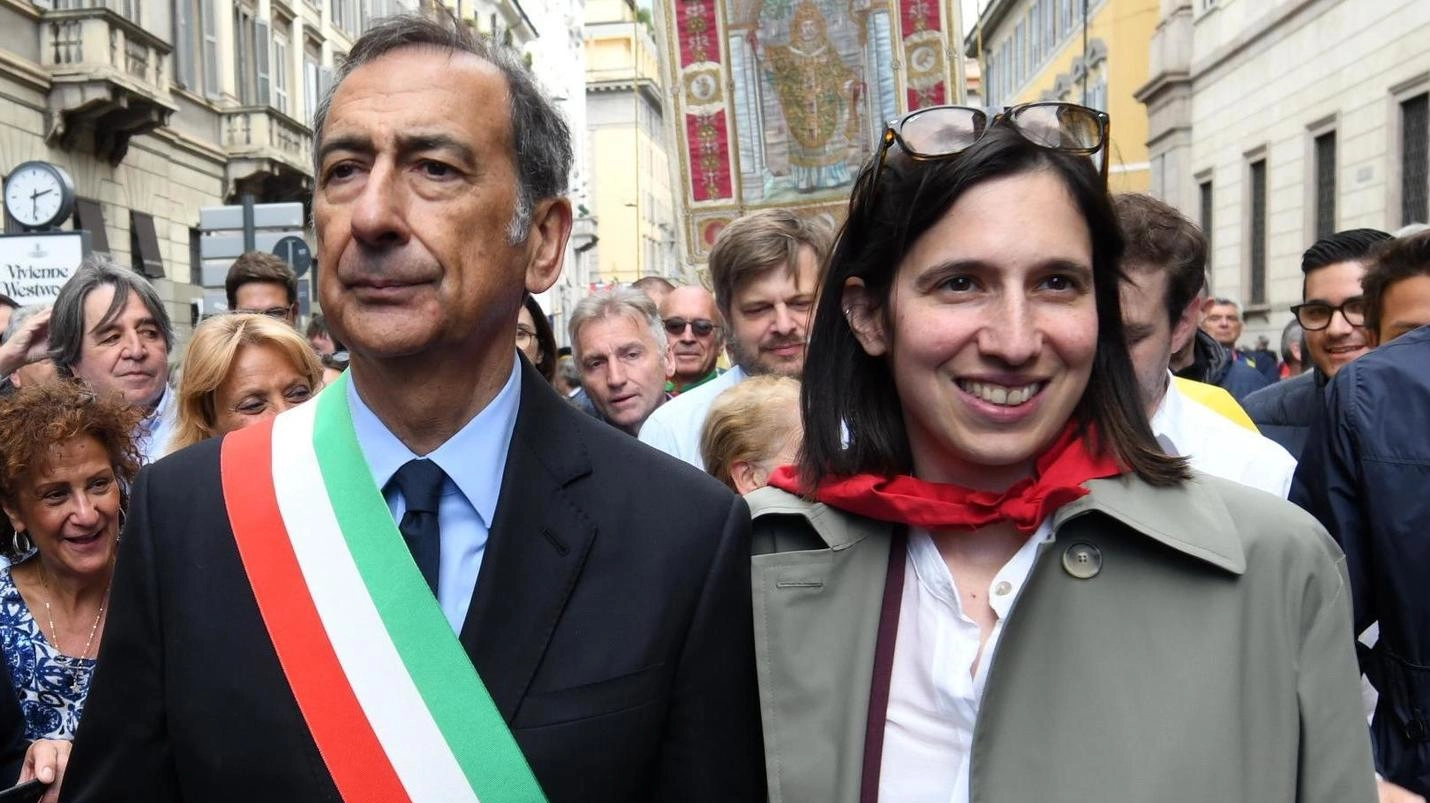 Il sindaco Giuseppe Sala e la segretaria del Pd Elly Schlein