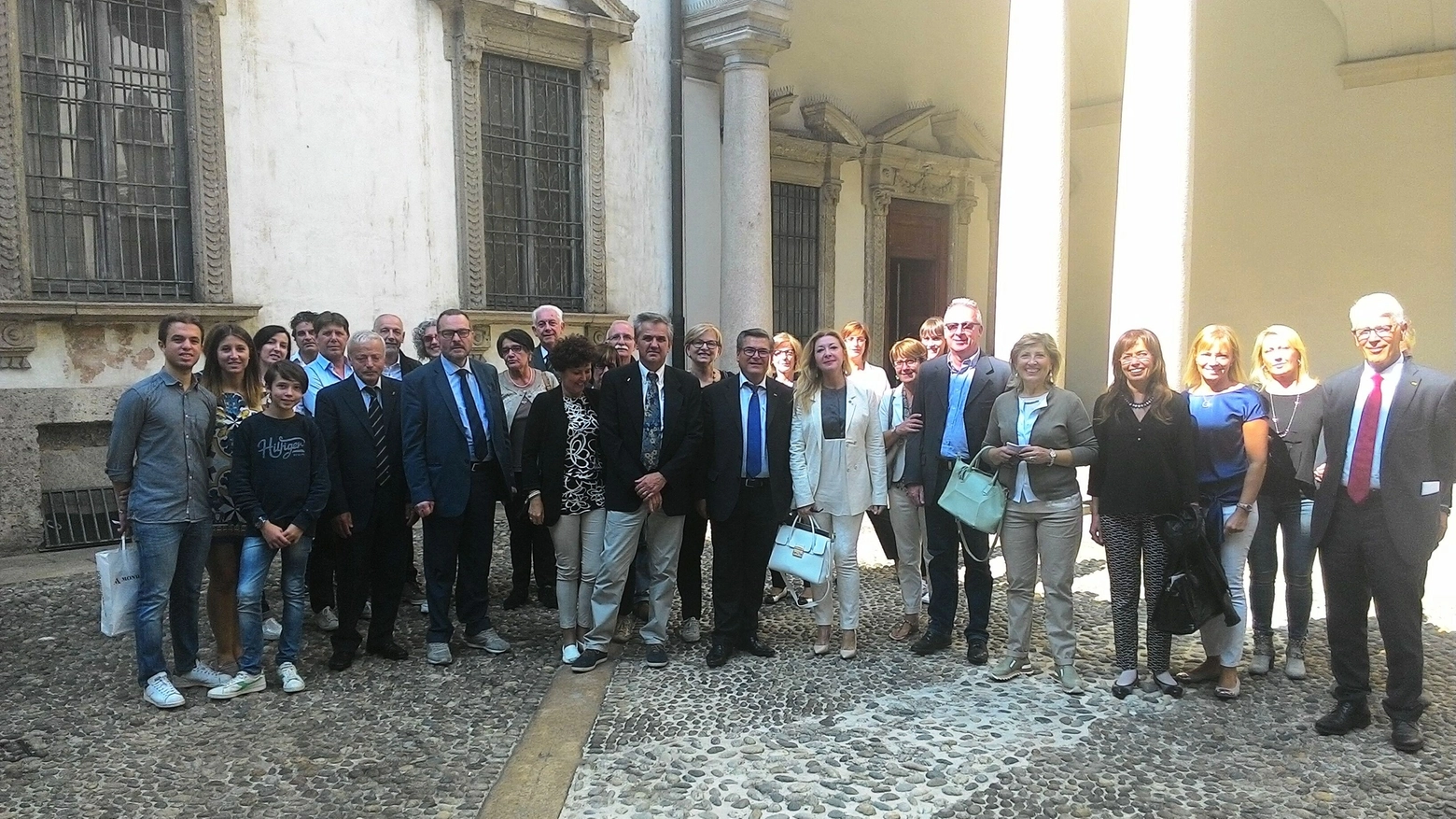 La delegazione in visita a Palazzo Cusani