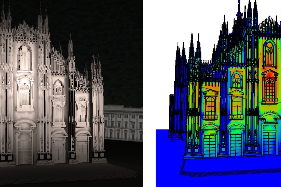 Illuminazione facciata del Duomo