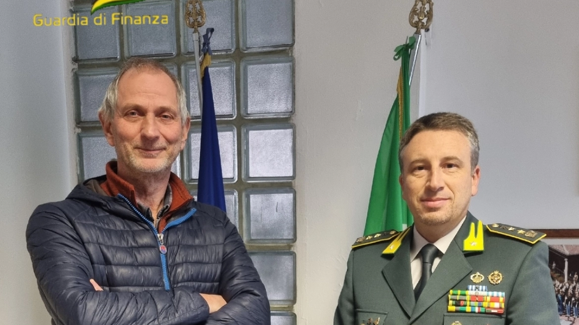 Il presidente Luigi Lusardi e il tenente colonnello Paolo Zottola