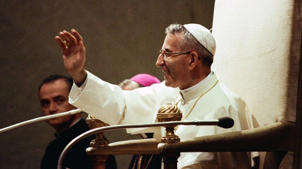 Una bella immagine di Papa Luciani durante il suo breve pontificato