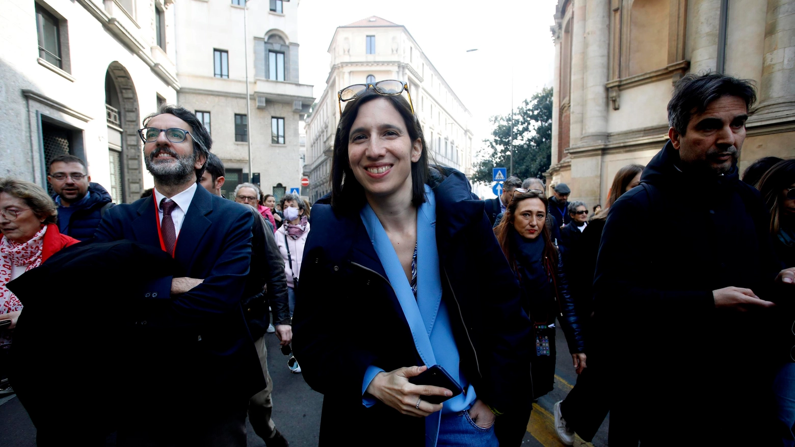 Elly  Schlein alla manifestazione in ricordo delle vittime innocenti delle mafie a Milano