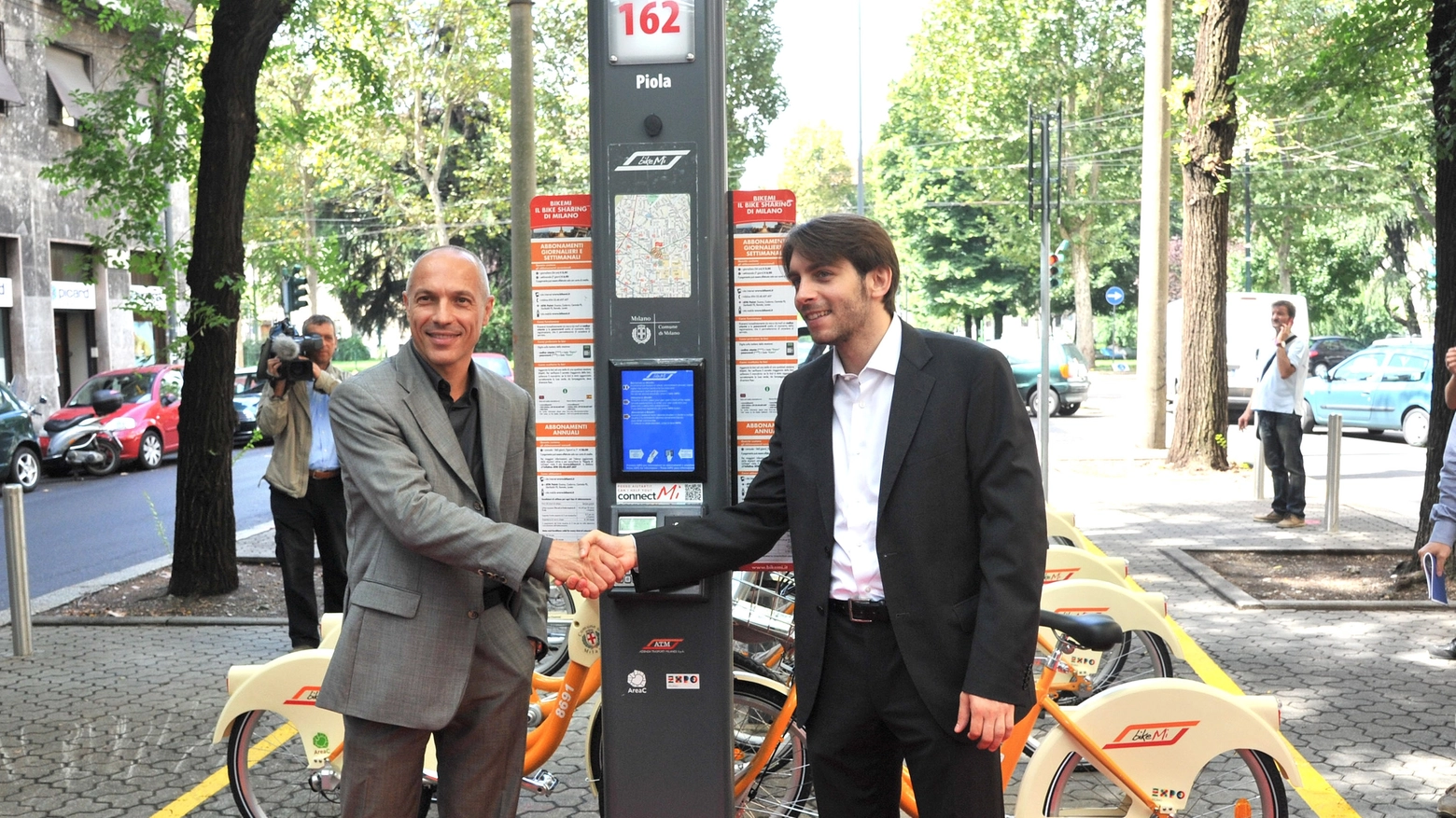 Inaugurazione 200 stazione di bike sharing a Milano