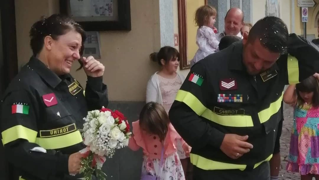 Massimiliano e Alice nel giorno delle nozze