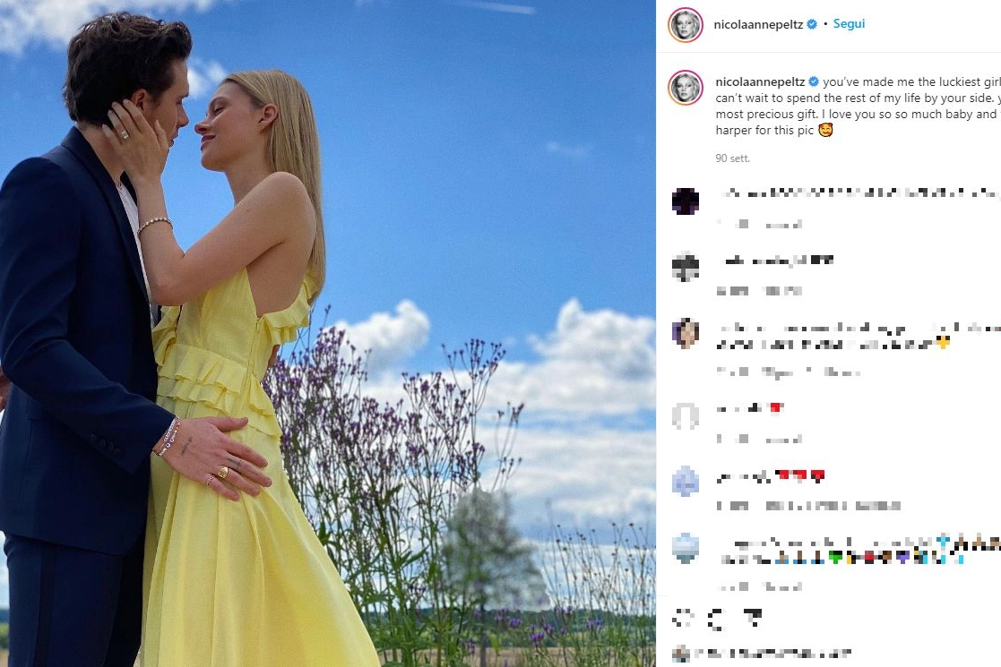 L'annuncio delle nozze (Instagram)