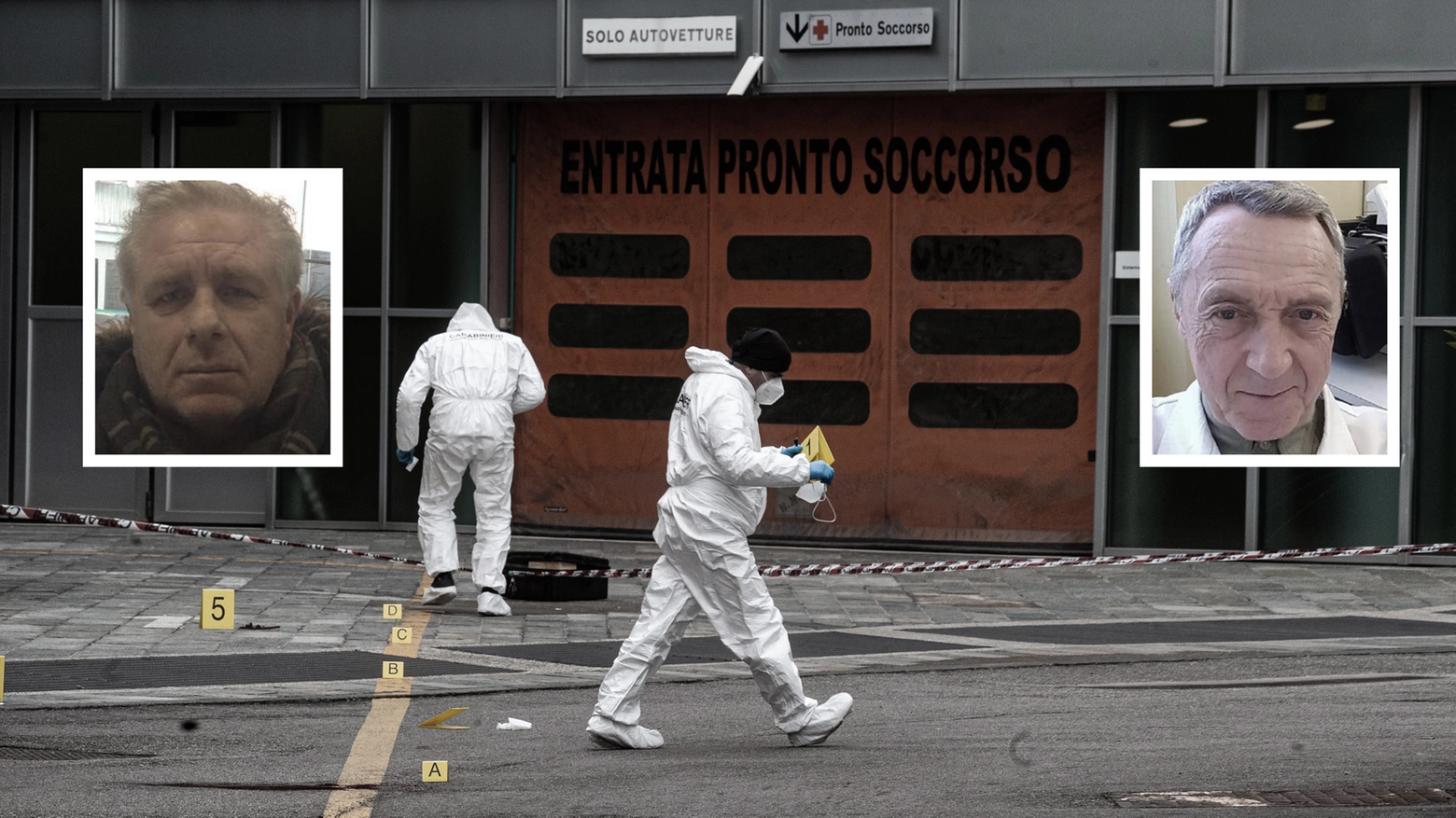 A sinistra, Benedetto Bifronte, l'uomo che ha colpito il medico Giorgio Falcetto