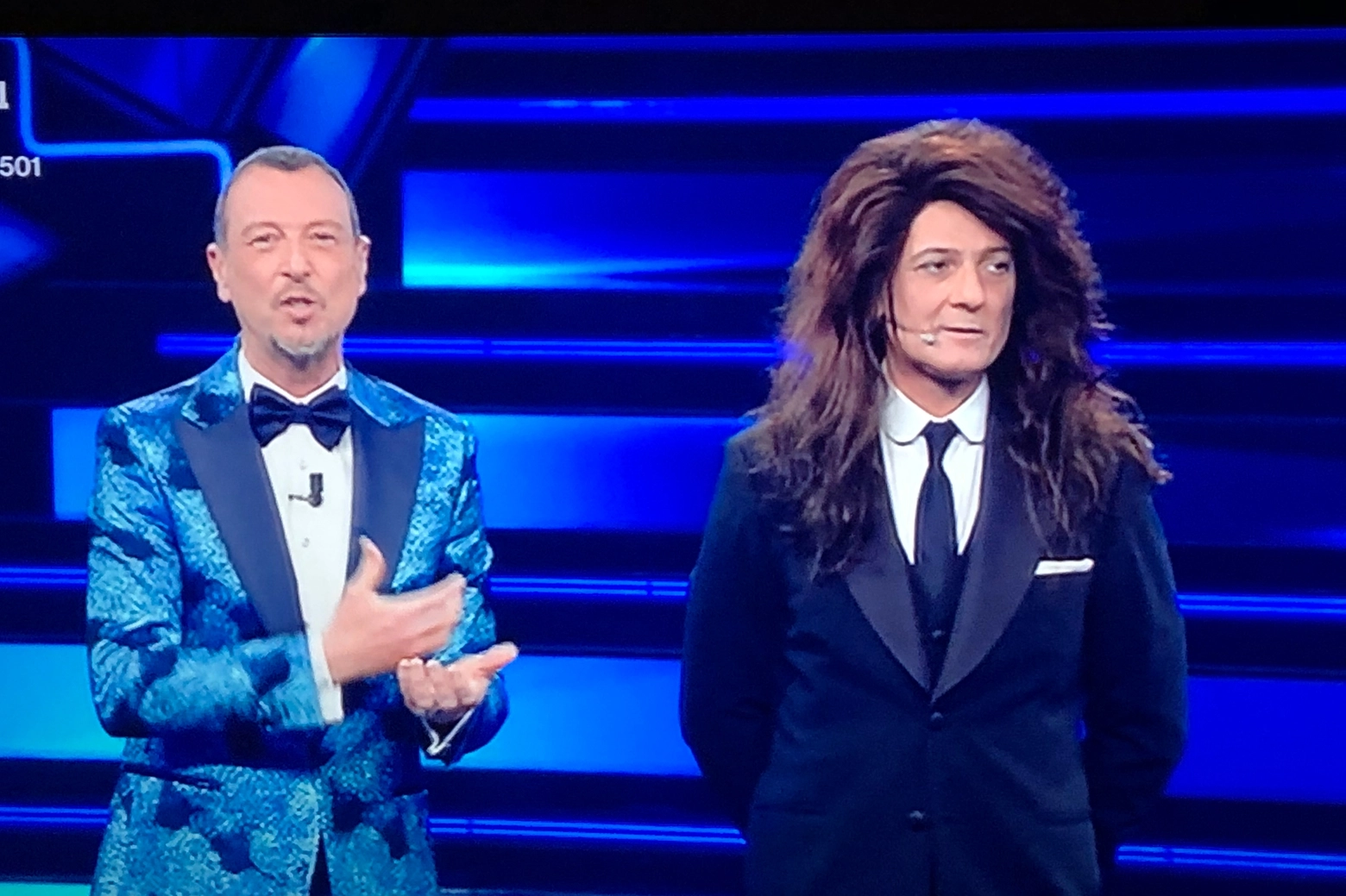 Amadeus e Fiorello nella quarta serata a Sanremo 2021