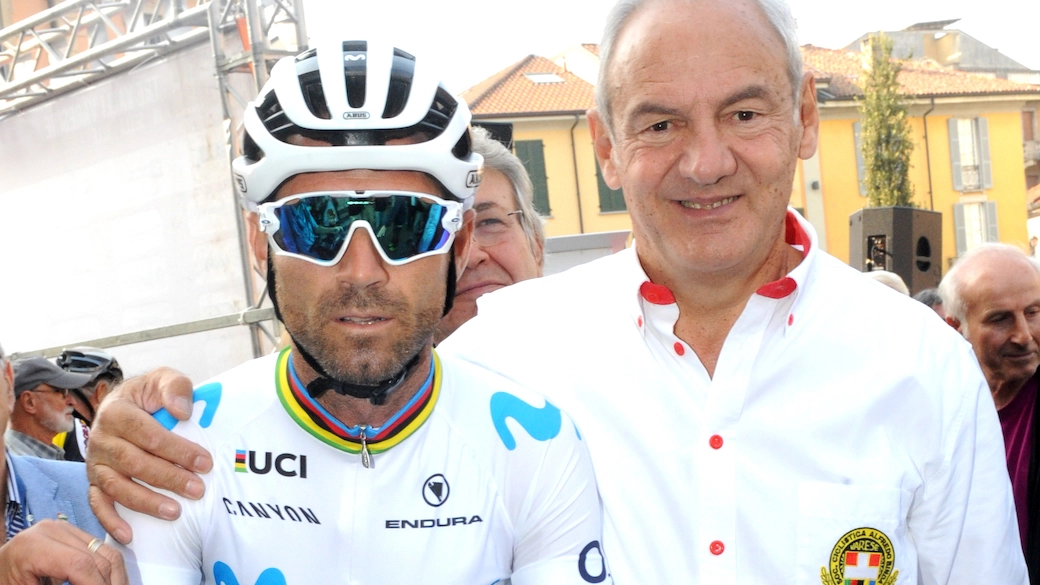 Alejandro Valverde con Renzo Oldani, organizzatore della corsa