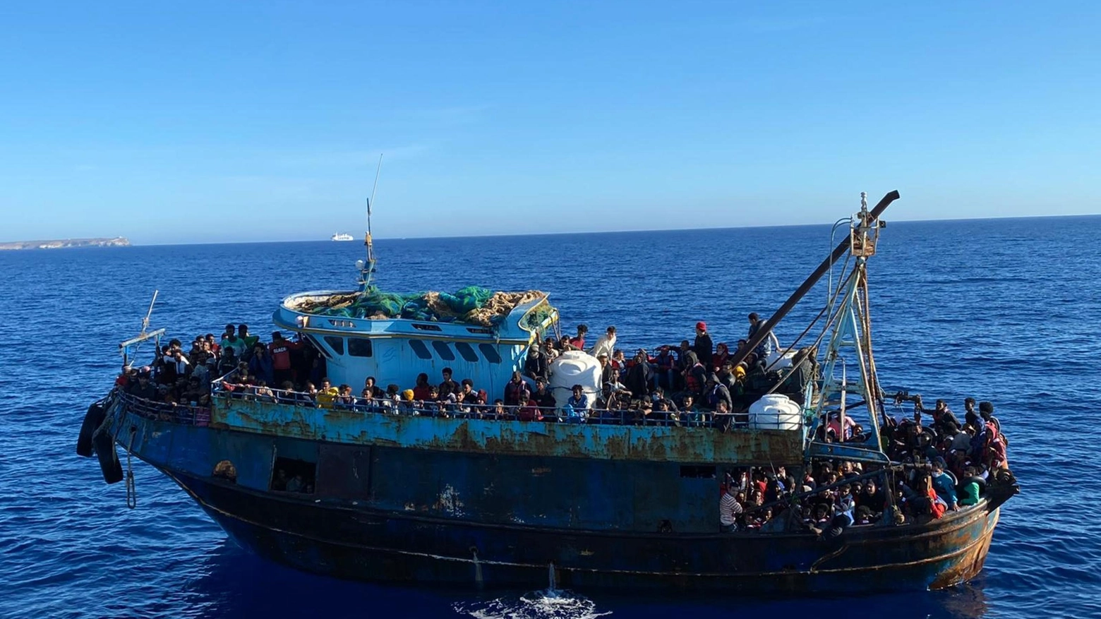 L'ultimo barcone arrivato a Lampedusa