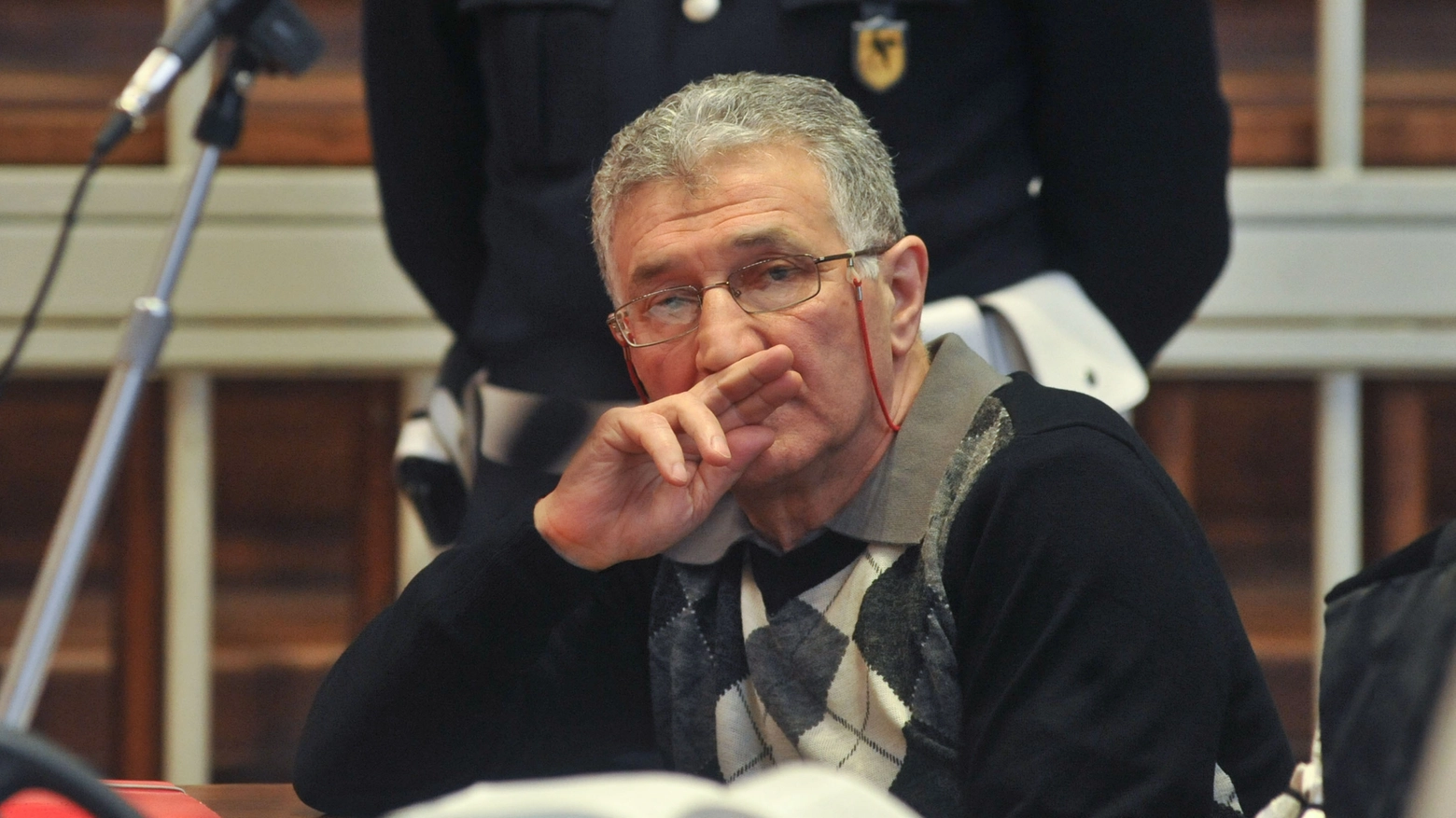 Giuseppe Piccolomo durante un processo
