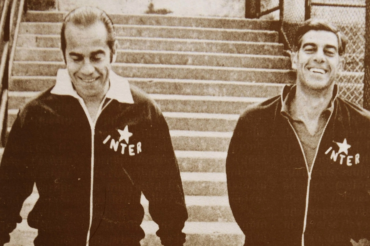 Calligaris (a destra) con Luisito Suarez