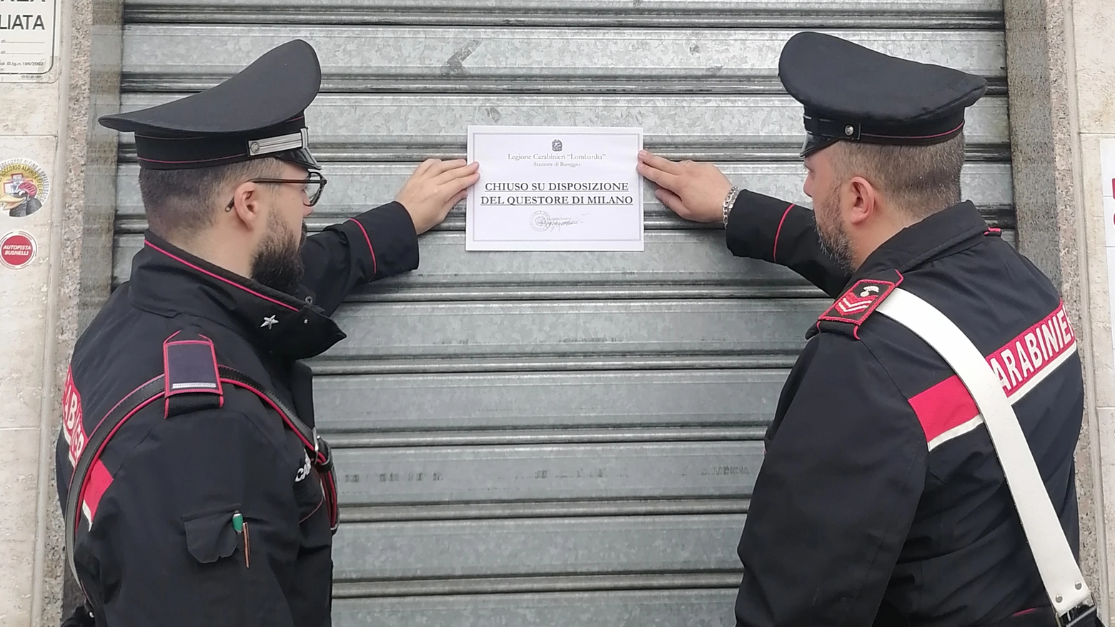 Bareggio, carabinieri sospendo licenza per 10 giorni al Bar del Corso
