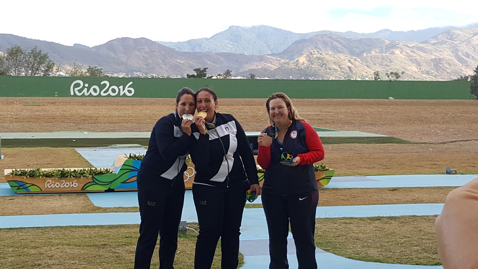 Chiara Cainero, Diana Bacosi e l’americana Kimberly Rhode. Usano tutte Beretta