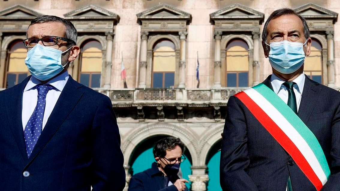L’assessore regionale Stefano Bolognini e il sindaco Giuseppe Sala