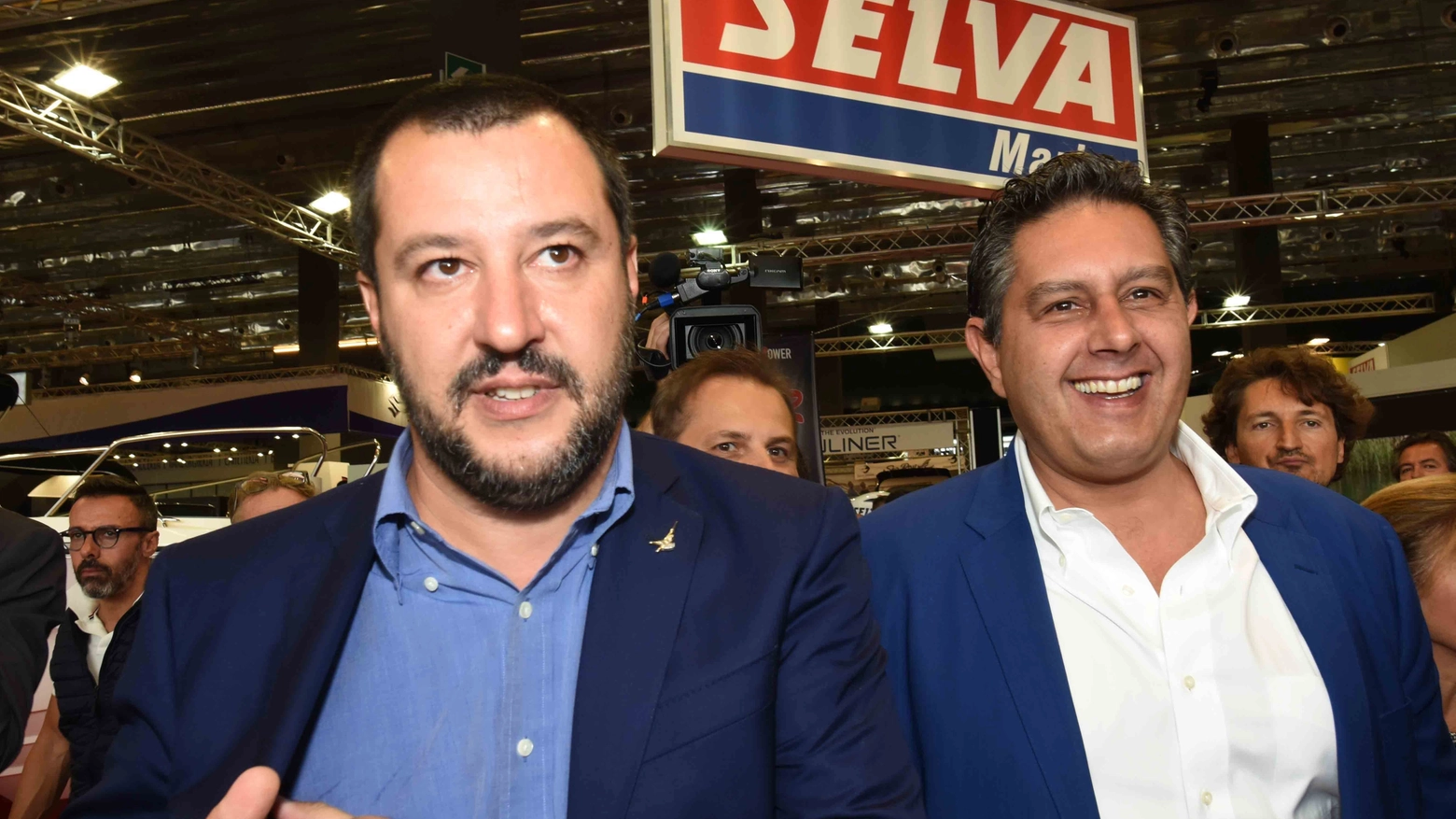 Matteo Salvini e Giovanni Toti in un'immagine d'archivio (LaPresse)