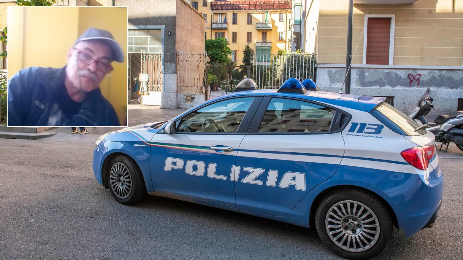 Piero Luigi Landriani e la polizia sul luogo del delitto Piero Luigi Landriani e la polizia sul luogo del delitto