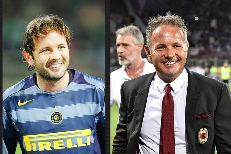 Sinisa Mihajlovic da calciatore all'Inter e da allenatore al Milan