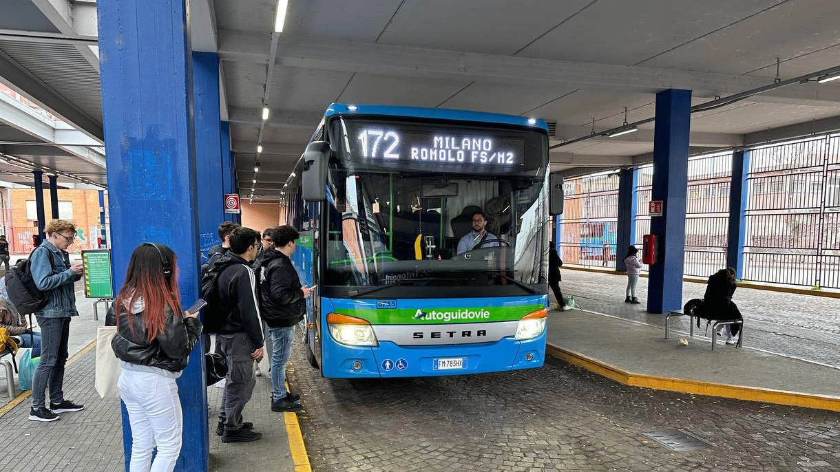 Un autobus di Autoguidovie a Pavia