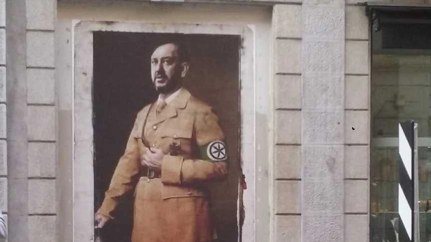 Street Art a Milano, Salvini come Hitler