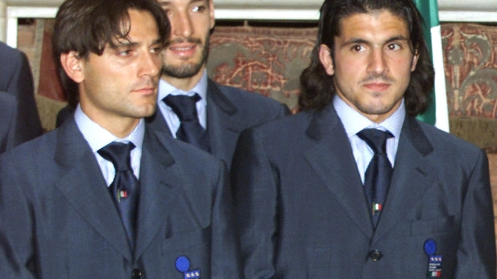 Montella e Gattuso, in una foto dei tempi della Nazionale