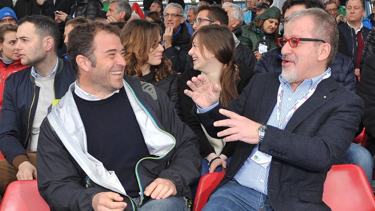 Da sinistra, Antonio Rossi e Roberto Maroni