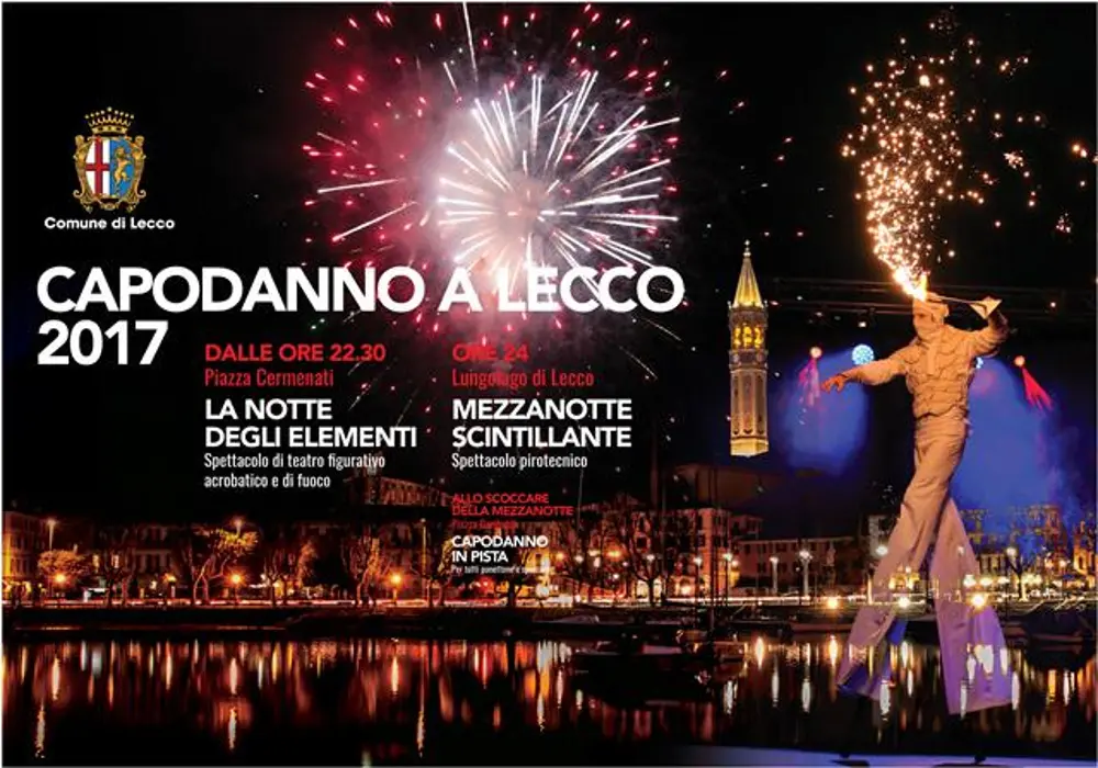 Manifesti di San Silvestro con la data sbagliata: a Lecco si festeggia il Capodanno 2017