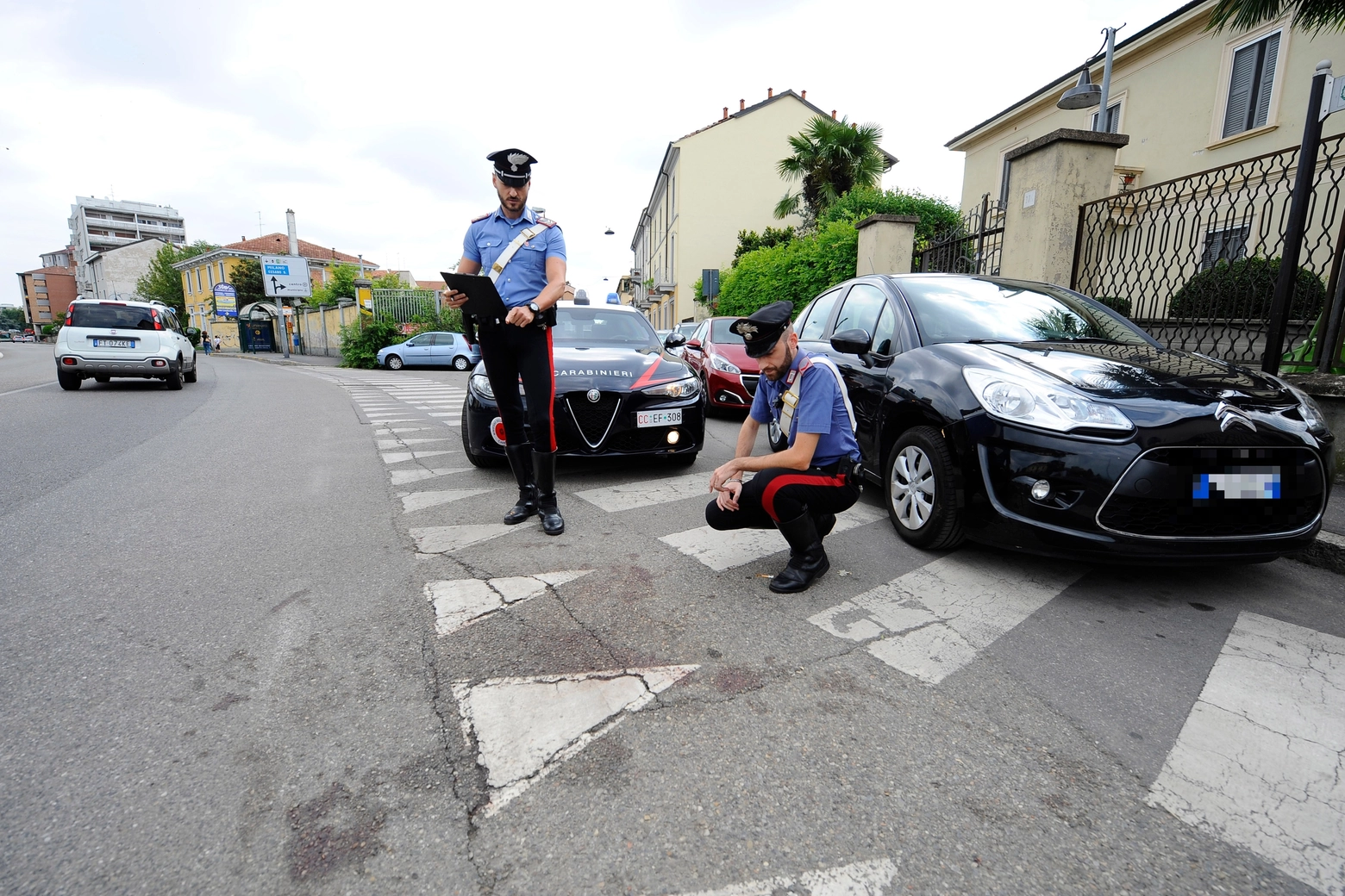 I rilievi dei carabinieri